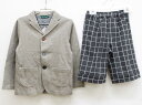 ◇ラグマート/RAG MART◇120cm ジャケット/ブレザー&ハーフパンツ/半ズボン2点set グレージュ&グレー×白【中古】【ネット限定】子供服 キッズ ...