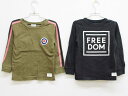 ◇グルービーカラーズ/GROOVY COLORS◇110cm 長袖Tシャツ/長袖カットソー/ロンT2点set カーキ&黒×白【中古】【ネット限定】子供服 キッズ...