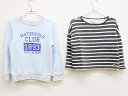 ◇プチバトー/PETIT BATEAU◇110cm トレーナー/スウェット/スエット2点set 水色&グレー×オフホワイト【中古】【ネット限定】子供服 キッズ ...