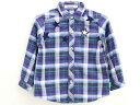◇ファミリア/familiar◇100cm 長袖シャツ 青系【中古】子供服 キッズ kids 男の子 秋 tops 509042