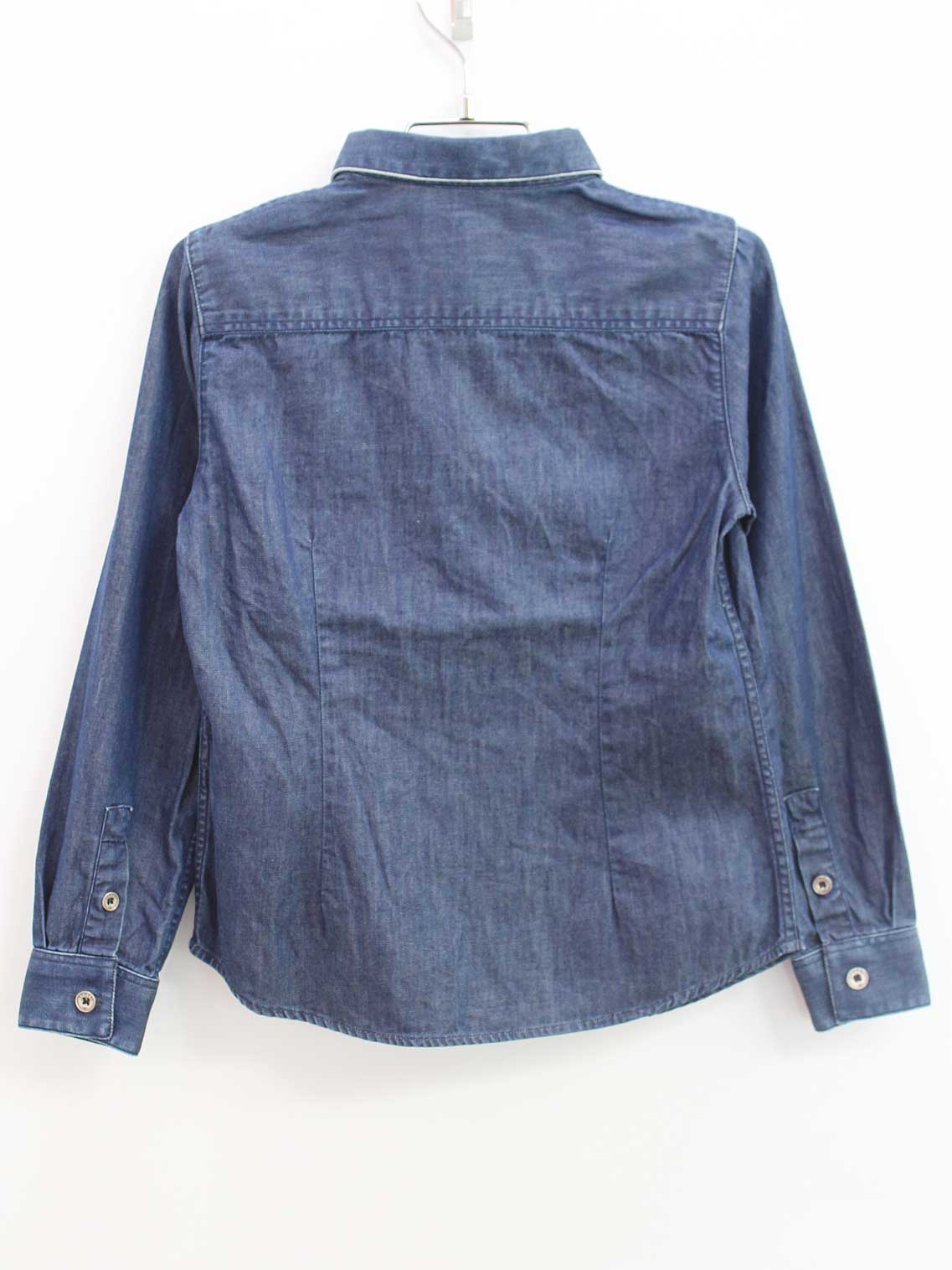 【値下げ!】◇アルマーニ ジュニア/Armani Junior ◇112cm 長袖シャツ インディゴ【中古】子供服 キッズ kids 男の子 春秋 tops 219042 2
