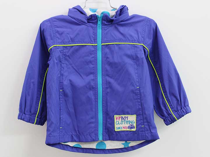 ◇ニットプランナー/KP/ケーピー◇90cm ナイロンジャンパー/ナイロンブルゾン/ウィンドブレーカー 青紫 フード取外可【中古】子供服 キッズ kids ベビー服 baby 男の子 春秋 otr 929042