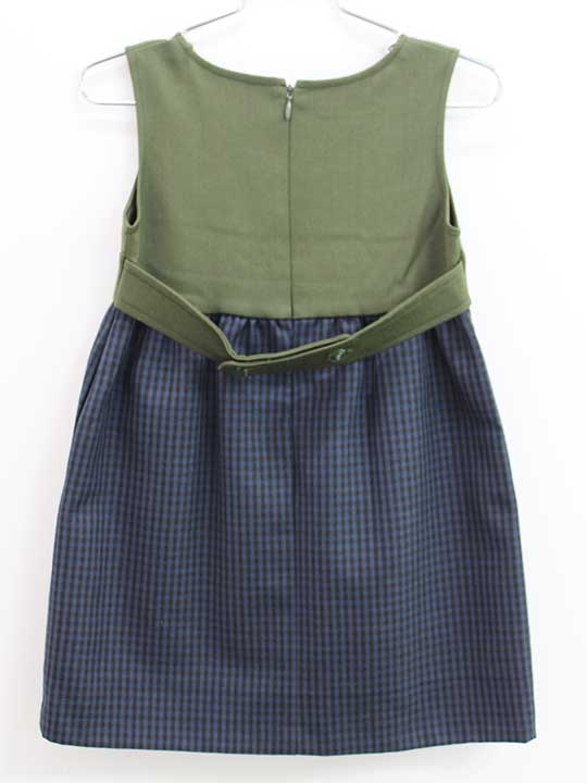 【SALE!】◇フローレンス/Florence◇100cm位 ジャンパースカート カーキ×ブルー フォ...