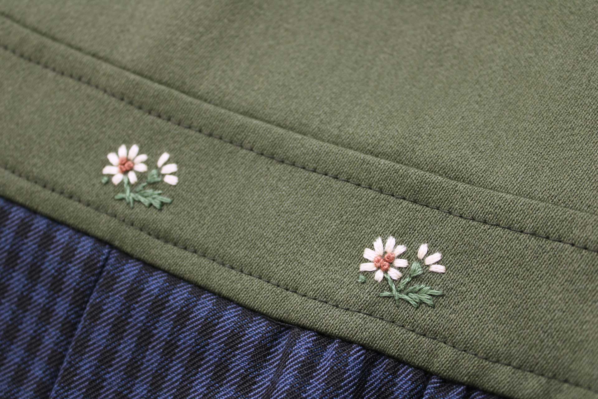 【SALE!】◇フローレンス/Florence◇100cm位 ジャンパースカート カーキ×ブルー フォ...