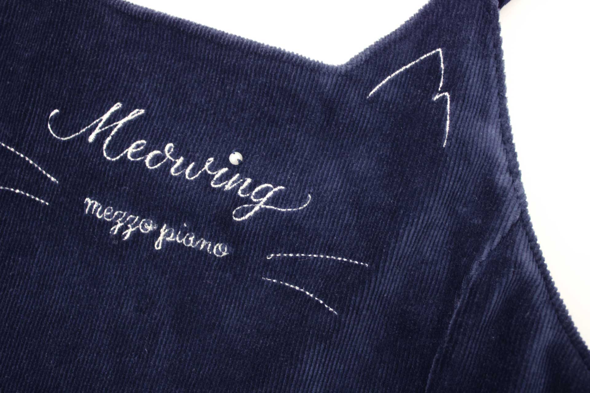 【SALE!】◇メゾピアノ/mezzo piano◇150cm ジャンパースカート 紺【中古】子供服 キッズ kids ジュニア 女の子 秋冬 onepi 511142