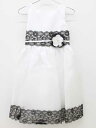 【新規値下げ!】◇キッドコレクション/KID Collection◇130cm ノースリーブドレス/ドレスワンピース 白×黒 フォーマル 結婚式 七五三 発表会...