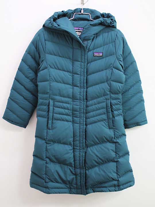 ◇パタゴニア/Patagonia◇112-118cm ダウンコート 青緑【中古】子供服 キッズ kids 女の子 冬 otr 422142