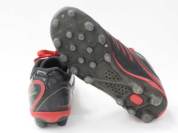 【SALE!】◇アシックス/asics◇21cm位 スパイク/サッカーシューズ/靴 黒×赤 サッカー教室 部活 練習 レッスン【中古】子供 キッズ kids 男の子 春夏秋冬 shoes 501052