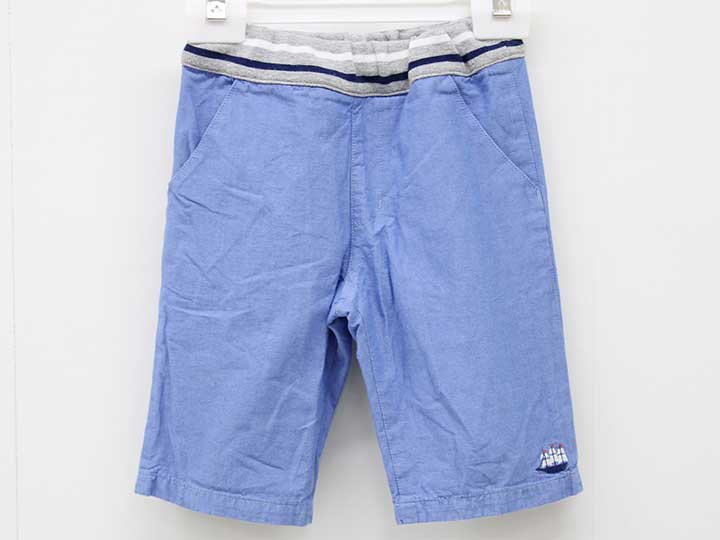 ◇ファミリア/familiar◇100cm ショートパンツ/ハーフパンツ/半ズボン/短パン 水色＆マルチカラー リバーシブル【中古】子供服 キッズ kids 男の子 春夏 bottoms 412052
