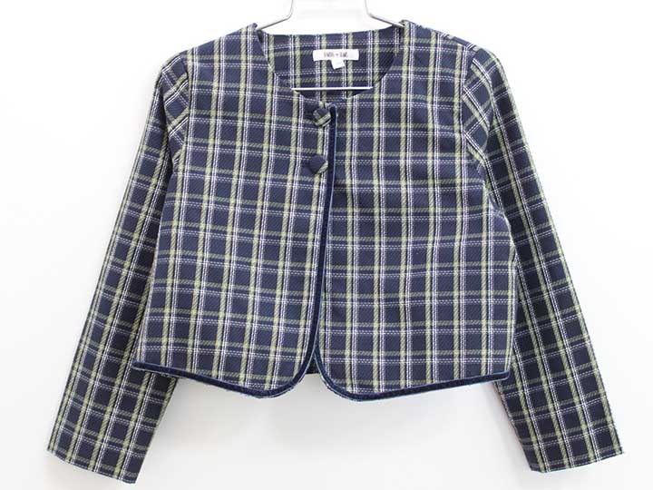 ◇ビーミング/B:MING by BEAMS◇120cm ボレロ/ジャケット 紺×白×黄 フォーマル 入学式 卒園式 結婚式 七五三 冠婚葬祭 発表会 謝恩会【中古】子供服 キッズ kids 女の子 fml 612052