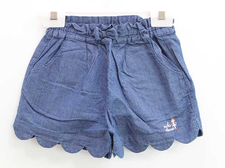 Rakuten - ◇ミキハウス/MIKIHOUSE◇100cm ショートパンツ/ハーフパンツ/半ズボン/短パン インディゴブルー リーナちゃん【中古】子供服 キッズ kids 女の子 春夏 bottoms 722052