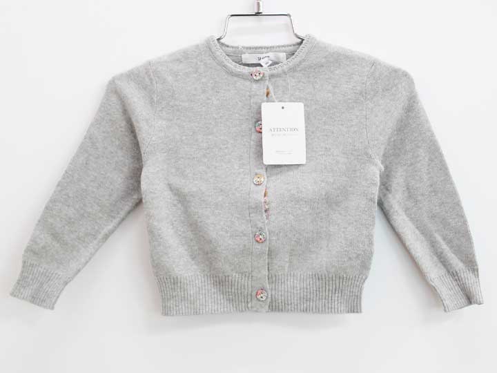 【値下げ!】シップス カーディガン 80cm キッズ 女児 グレー【新品 未使用品】◇