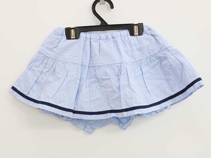 【SALE!】ベベ ブルマ付スカート 80cm位 キッズ 女児 水色【中古】◇