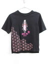 アナスイミニ 半袖カットソー 135cm キッズ 女児 黒×ピンク【中古】【新入荷!】◇