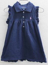 ◇ラルフローレン/Ralph Lauren◇120cm ノースリーブポロシャツ 濃紺【中古】子供服 キッズ kids 女の子 夏 926032 tops