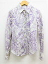 ‡ETRO/エトロ‡ペイズリー柄シャツ/長袖 パープル系/紫系 レディース 40 春夏 703042