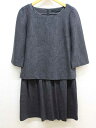 【2025夏SALE】‡ANAYI/アナイ‡セットアップニットワンピース/七分袖/ノースリーブ/膝丈 グレー レディース 36【中古】 春夏 923042