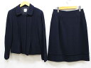 【SALE】‡HIROMI TAKEI/ヒロミタケイ‡ジャケット/セットアップスカート/スーツ/長袖/膝丈 ネイビー/紺 レディース 9【中古】 春夏秋冬 sut 104042