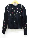 ‡MSGM/エムエスジーエム‡フラワービジュースウェット/長袖 ブラック/黒 レディース XS【中古】 春秋 528042