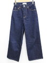 ‡RED CARD TOKYO/レッドカード‡PLST限定ワイドデニムパンツ/8747OP/十分丈 インディゴ レディース 22【中古】 春夏秋冬 821052