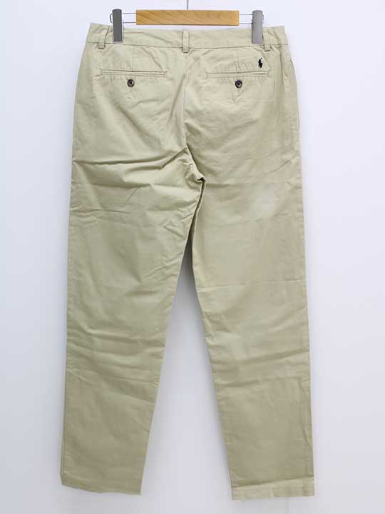 【値下げ】‡POLO RALPH LAUREN/ポロ ラルフ ローレン‡スリムフィットチノパンツ/十分丈 ベージュ メンズ 20【中古】 春夏 412052