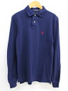 【夏SALE】ラルフローレン 長袖ポロシャツ XS メンズ ネイビー/紺【中古】‡