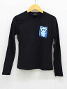 【夏SALE】エンポリオアルマーニ GAサングラスキャラクタープリントTシャツ XS レディース ブラック/黒【中古】‡
