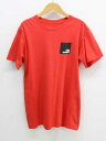 【夏SALE】ノースフェイス 胸ブロックロゴカットソー XL メンズ レッド/赤 【中古】‡