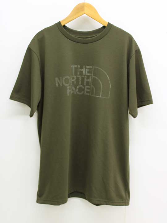 【新規値下げ】ノースフェイス プリントロゴTシャツ L メンズ カーキ 【中古】‡
