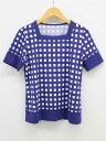 ピエールカルダン ブロックチェックカットソー M レディース ブルー×ホワイト/青×白【中古】‡(4)