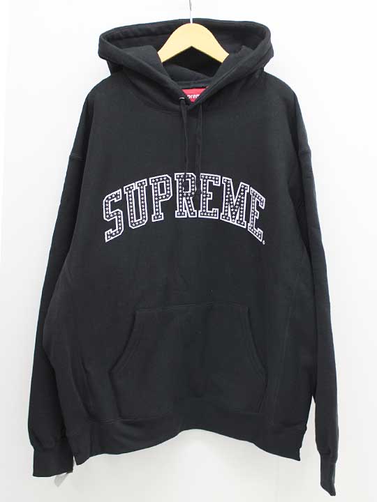 Supreme ブラック プルオーバーパーカー Supreme ブラック プルオーバーパーカー