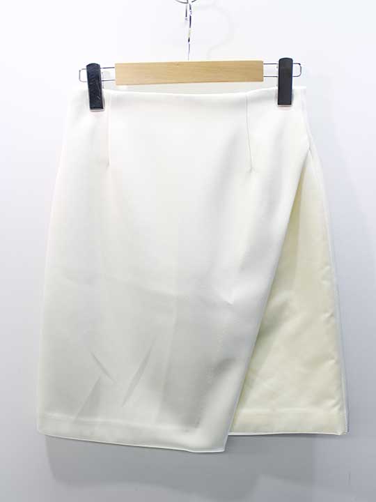 エストネーション ツイルミニスカート 36 レディース ホワイト/白【新品未使用品】‡