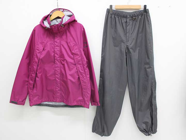 ミズノ ベルクテックレインスーツ M レディース ワインレッド×グレー【中古】‡