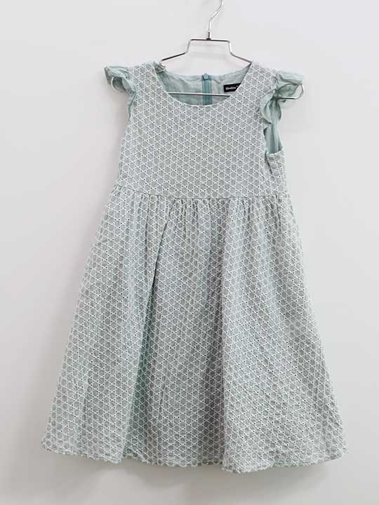 乐天商城 - ベベ ノースリーブワンピース 120cm キッズ 女児 ミントグリーン【中古】●