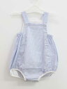 プチバトー 袖なしショートオール 67cm キッズ 女児 水色【中古品】●