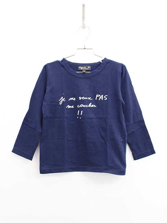 Plain - 【値下げ!】アニエスベー 長袖カットソー 115cm キッズ 男児 女児 紺【中古】●