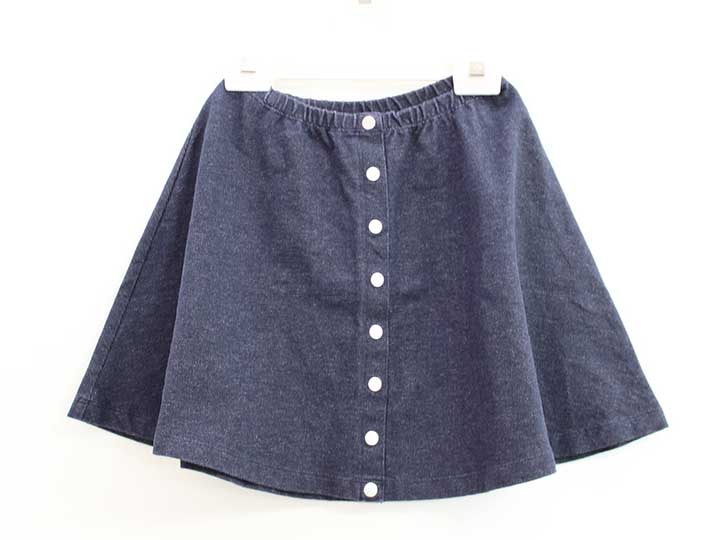 【値下げ!】アニエスベー スカート 125cm キッズ 女児 インディゴ【中古】●