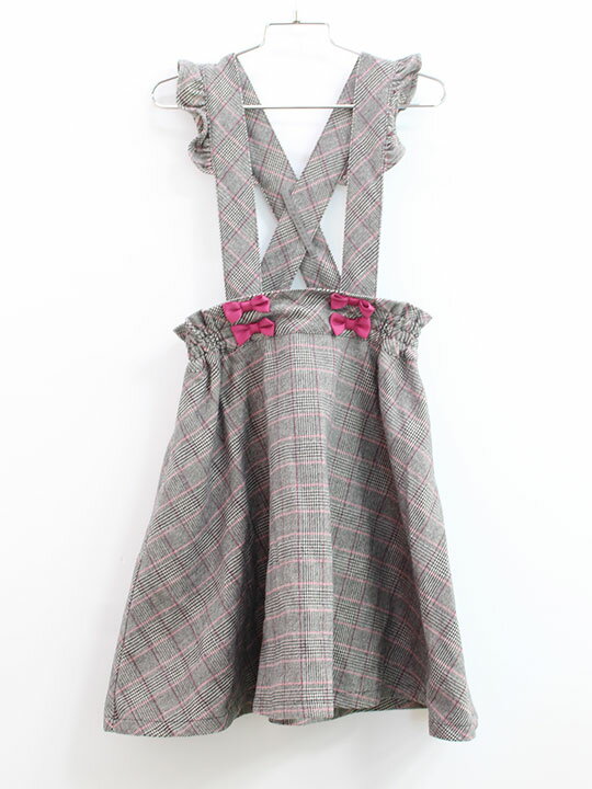 ケーピー ニットプランナー ジャンパースカート 130cm キッズ 女児 茶系【中古】●