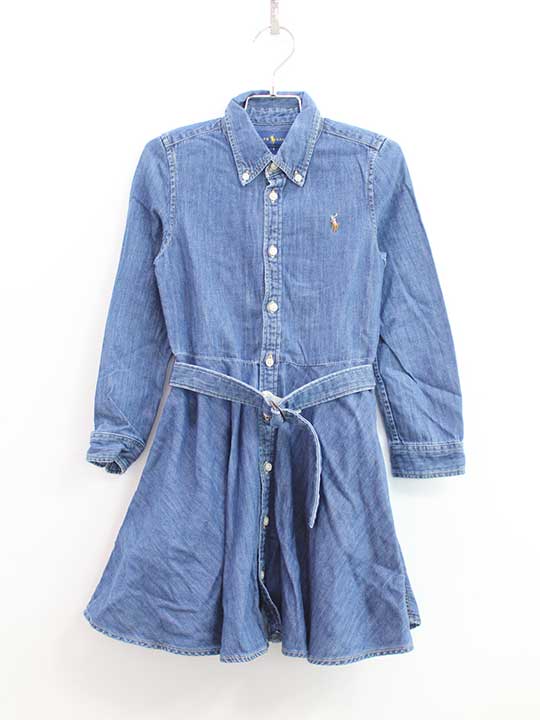 楽天市場】デニム ワンピース（ブランドラルフローレン）（キッズ