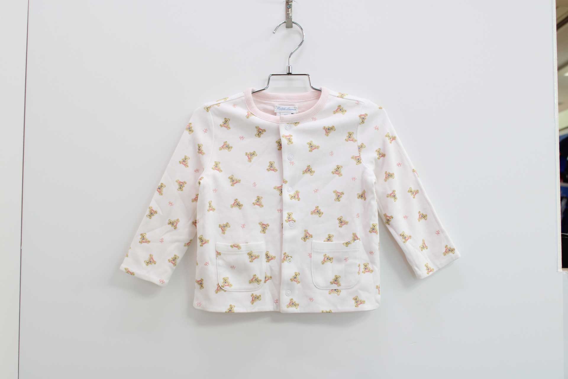 【楽天スーパーSALE!】ラルフローレン リバーシブルカーディガン 90cm キッズ 女児 白×ピンク【新品未..