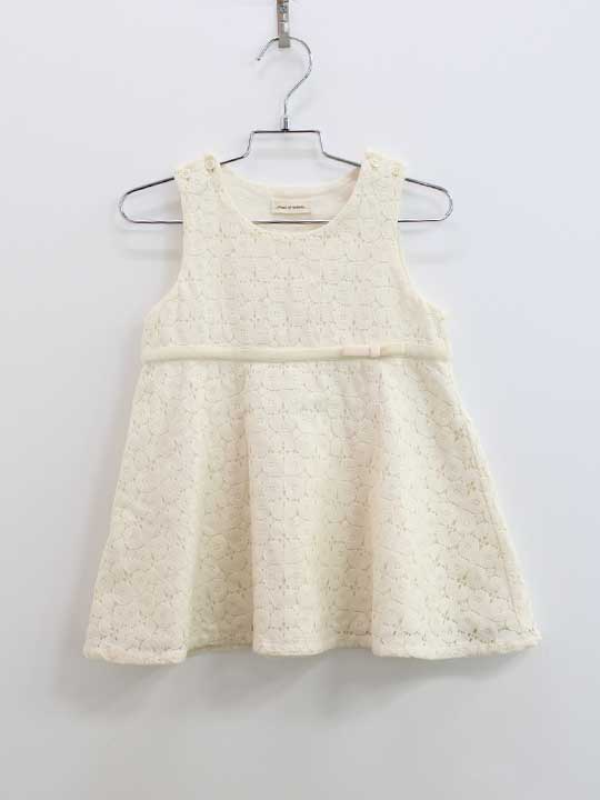 センスオブワンダー ジャンパースカート 90cm位 キッズ 女児 アイボリー【中古】●