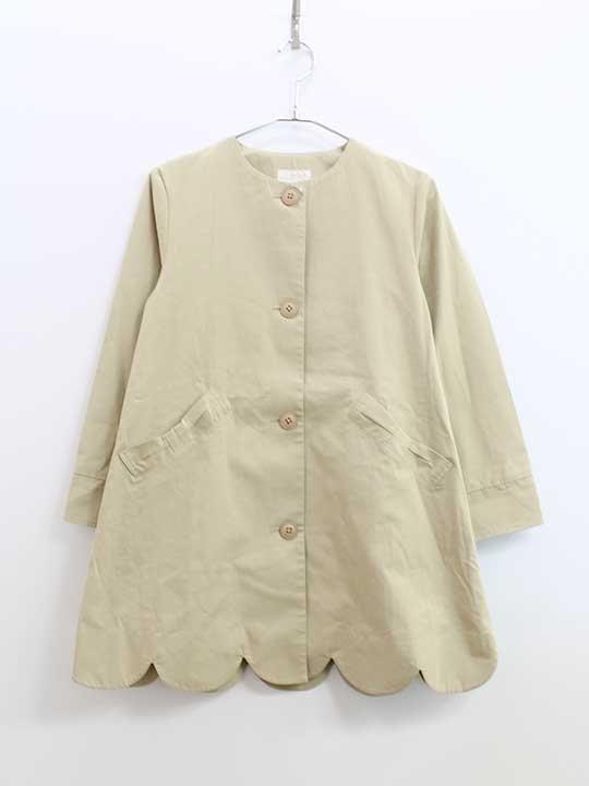 【楽天スーパーSALE!】ケーピー ニットプランナー スプリングコート 140cm キッズ 女児 ベージュ【新品未使用品】●