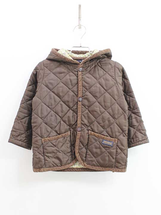 ラベンハム キルティングジャケット 100cm キッズ 女児 茶色【中古】●