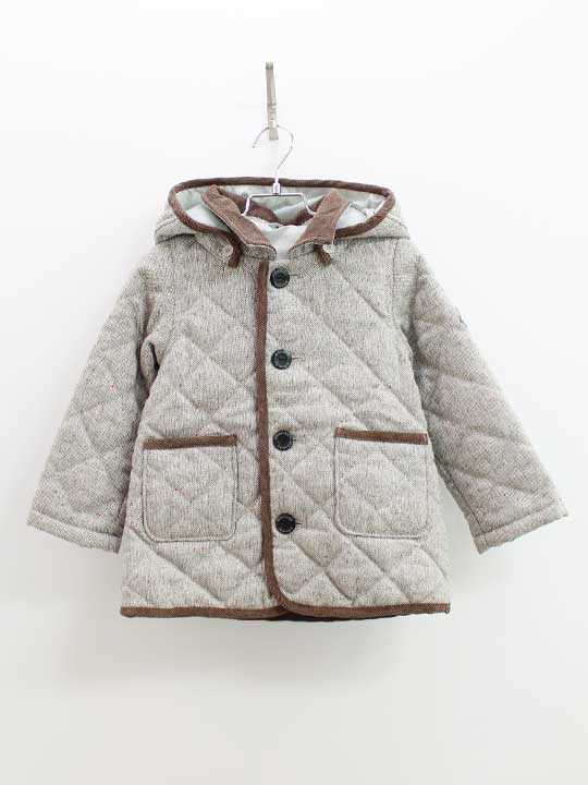 クレードスコープ キルティングジャケット 100cm キッズ 女児 茶色【中古】【新入荷!】●(4)