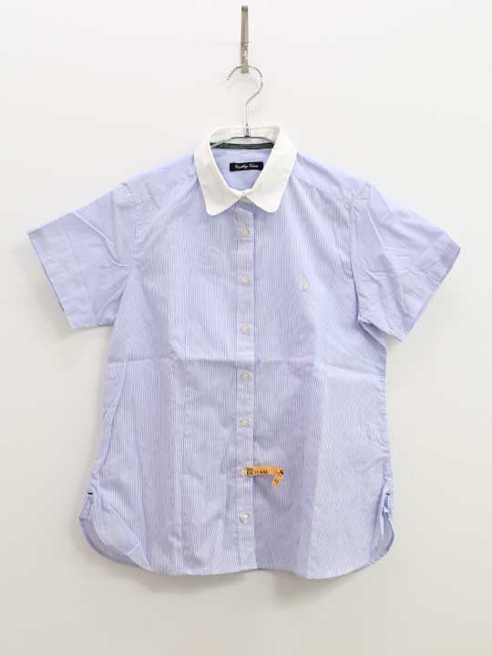 Short Sleeves - 【新規値下げ!】イーストボーイヴィーナス 半袖シャツ 9号 キッズ 女児 青×白 卒業【中古】●