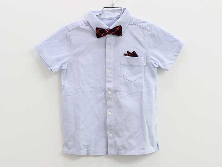 タルティーヌエショコラ 半袖カットソーシャツ 130cm キッズ 男児 青 入学【中古】【新入荷!】●