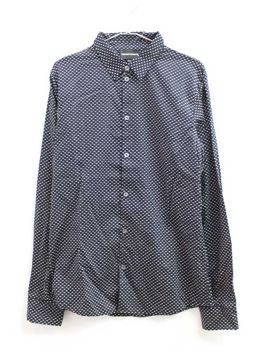 其它 - 【新規値下げ!】エンポリオアルマーニ 長袖シャツ 175cm キッズ 男児 黒×白 卒業【中古】●