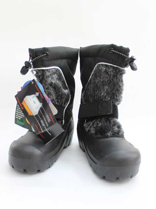 クロックス スノーブーツ 19cm キッズ 男児 女児 黒×グレー【新品未使用品】【新入荷!】●