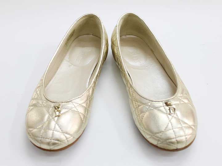 ディオール フォーマルシューズ 19.7cm キッズ 女児 ゴールド【中古】●