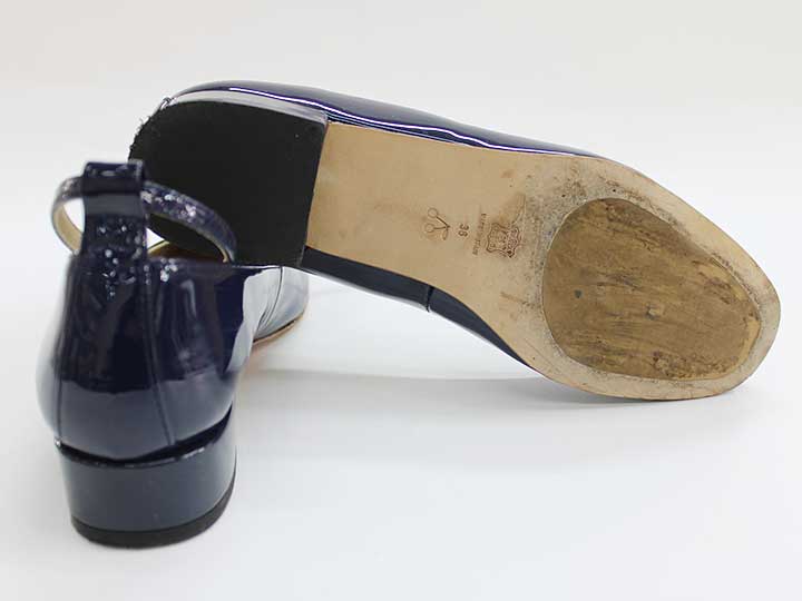 ボンポワン フォーマルシューズ 23cm キッズ 女児 紺【中古】●